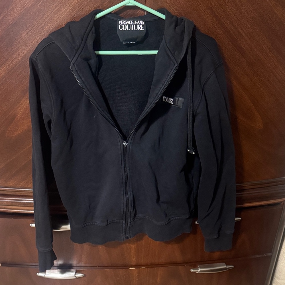 Versace Jeans Collection Black Hoodie Jacket size Small